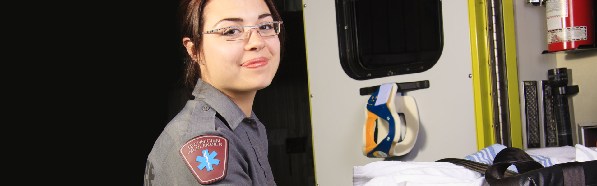 female paramedic smiling